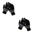 thumbnail image 4 of Minnieouse Guantes de punto para mantener el calor, fundas para envolver las manos, accesorios de ropa para exteriores, invierno, para mujer, Negro 2piezas, 4 of 6