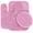 #6 PINK, variant on 3-Piece Bathroom Bath Mat Contour Rug Set with Toilet Lid Cover #6