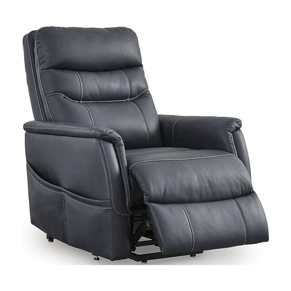 Signature Design by Ashley Strawbill Blue Power Lift Recliner