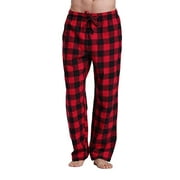 Felcia Men Plaid Sleep Pants Male Elastic Waist Pajamas Pants Home Sleepwear