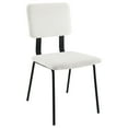 thumbnail image 3 of Calla Fabric Upholstered Dining Side Chair White (Set of 2), 3 of 13