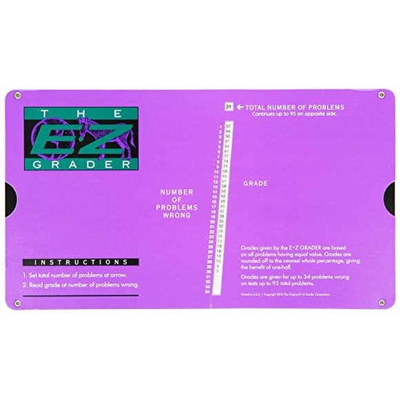 Calculadora E-Z Grader Tabla de Puntuación Morado 8-1/2 x 4-3/4