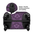 thumbnail image 4 of Lsque Retro Florals Purple Printed Luggage Cover, Travel Luggage Protector,Scratch and Dirt Resistant, Fits 18-32 Inch Luggage - Small, 4 of 9