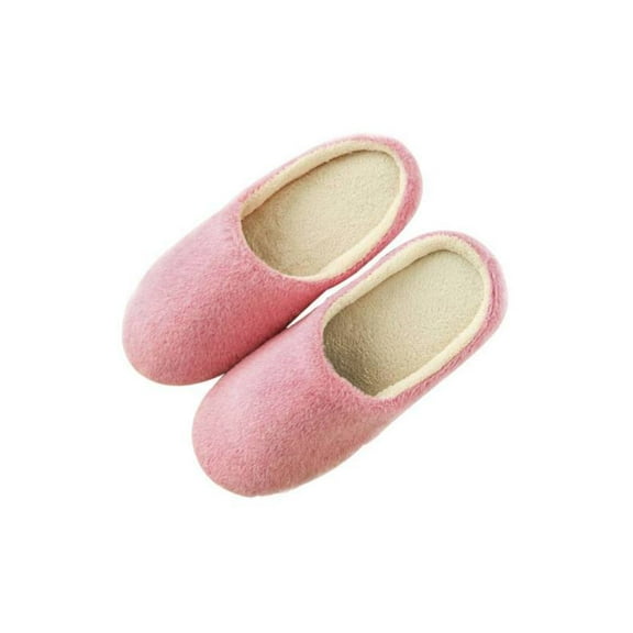 Sweetsmile Men Women Home Anti-Slip Soft Sole Shoes Cotton House Indoor Slippers Winter Warm Short Plush Slippers