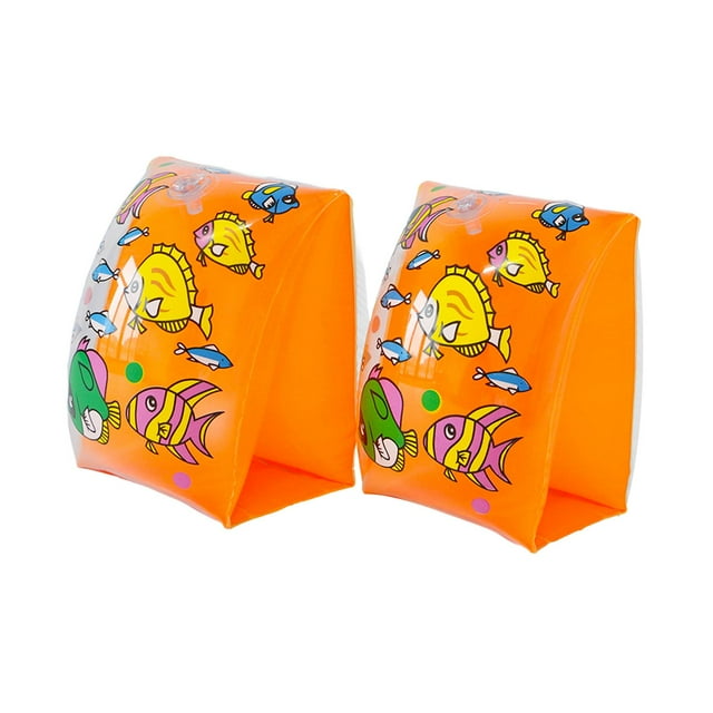 Swim Arm Bands Training Aid Swimming Arm Rings for Girls Boys Beginner Child Orange