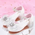 thumbnail image 3 of MEZZALL Girls Shoes White High Heels Child High Heels Little Girls Shoes Stage Performance Dress Shoes Versatile Toddler Footwear, White, 4.5-5Years, 3 of 5