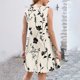 thumbnail image 4 of Camisón de poliéster para mujer, vestido de tirantes con cuello en V y botones para vacaciones de primavera y verano., 4 of 7