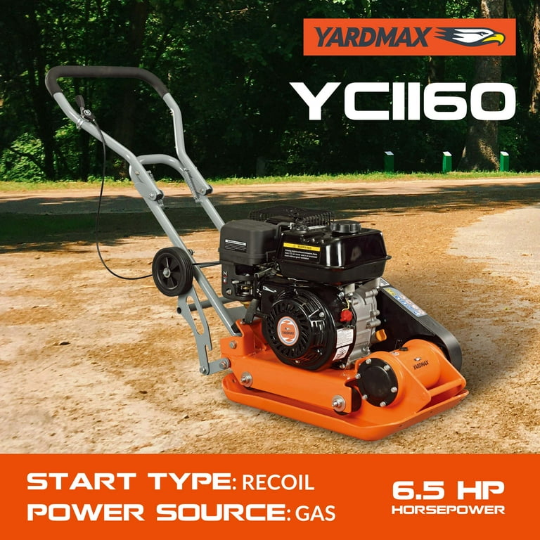 YARDMAX YC1160 2,500 lb. Compaction Force Plate Compactor YARDMAX YARDMAX YC1160 2,500 lb. Compaction Force Plate Compactor YARDMAX