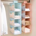 thumbnail image 3 of Hanging Closet Organizer 4 Layers Hanging Clothes Shelf Hanging Clothes Cube, 3 of 9