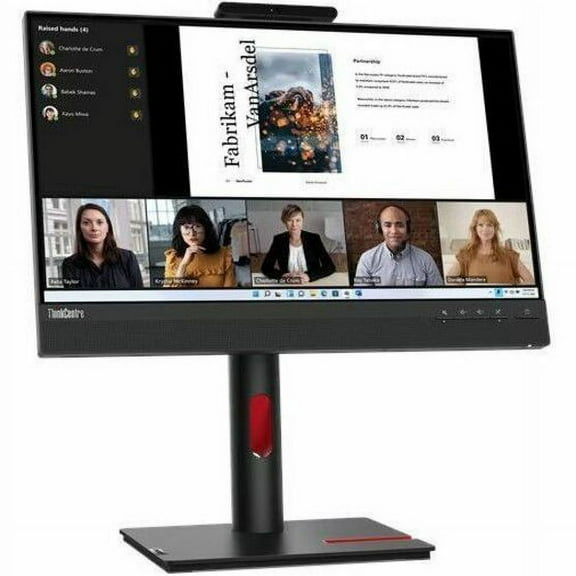 Lenovo ThinkVision TIO22Gen5 22" Class Webcam Full HD LED Monitor, 16:9, Black
