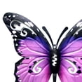 thumbnail image 4 of Escultura de mariposa, adorno de hierro antioxidante, arte decorativo de pared de metal. Violeta, 4 of 9