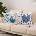 thumbnail image 3 of Happy Valentine’s Day Throw Pillow Covers 18x18 Inch Blue Truck Bicycle with Love Heart Rose Flowers Farmhouse Decorative Pillow Cases Romantic Style Set of 4 Cotton Linen Cushion Cover, 3 of 5
