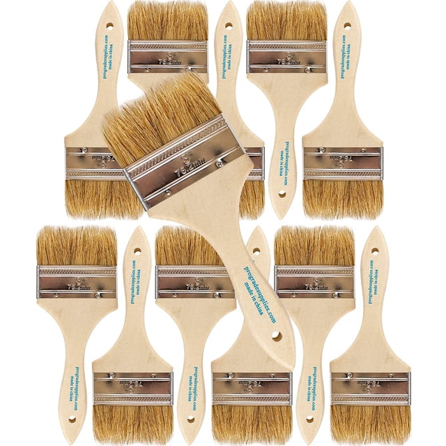 Brochas para pintura Pro Grade, paquete de 12, 3 pulgadas