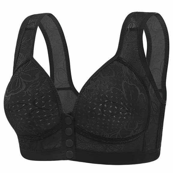 Bigersell Back Smoothing Bra Discouts Womens Solid Lace Lingerie Bras Plus Size Underwear Bralette Bras Comfortable Bra Full-Coverage Bra Style F-696 Black 38