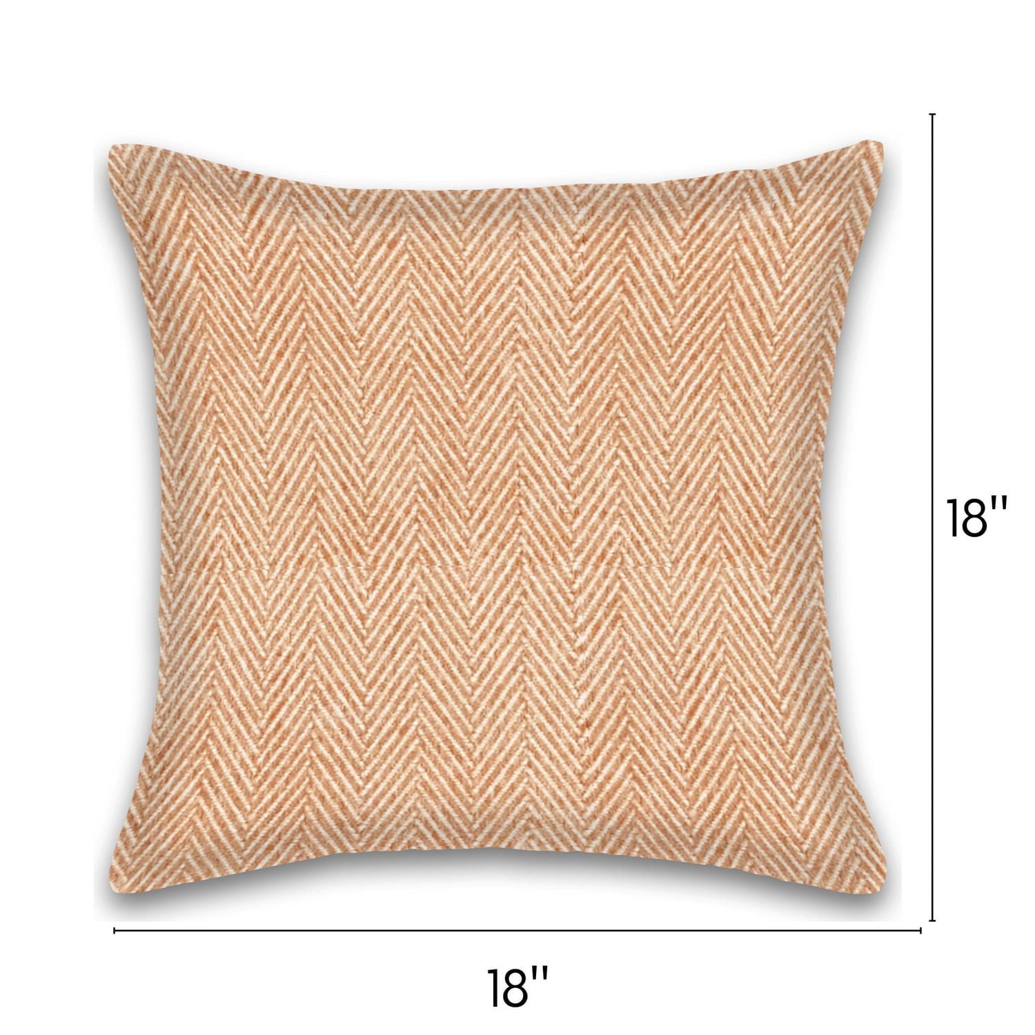 Herringbone Stripe Cotton Cushions Set of 2 Poly Filled With Zipper Machine Washable