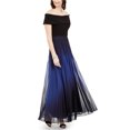 thumbnail image 1 of Betsy & Adam Womens Pleated Fit & Flare Dress, Blue, 6, 1 of 1