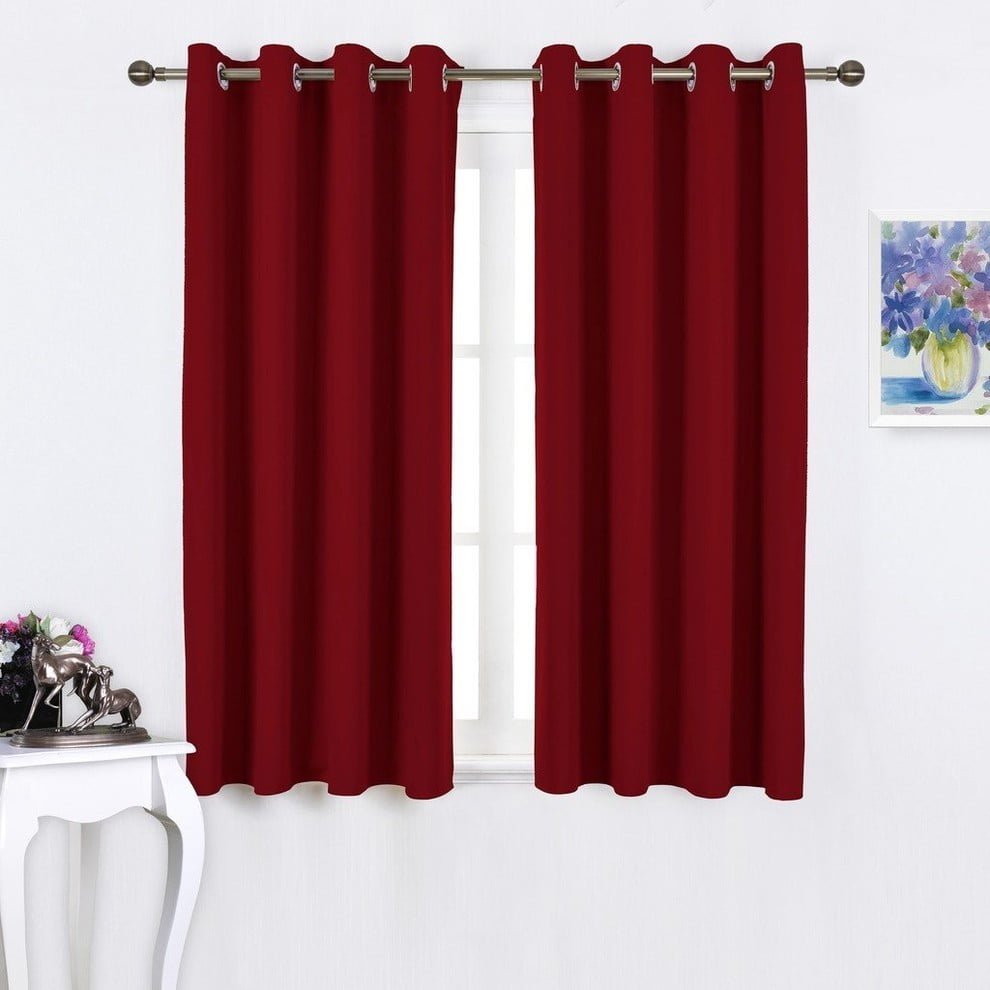 45Inch Window Curtain, Red