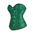 thumbnail image 3 of Hpapadks Fajas Colombianas Shapewear for Women Bustier Adjustable Boned with Bow Tie Front Vintage Solid Corset Belt Halloween Green, 3 of 5