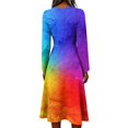 thumbnail image 5 of BOMYJESK Summer Dress Hugging Slim Beach Sexy V Neck Midi Dresses Floral Trendy Fall Office Dress Sky Blue L, 5 of 5
