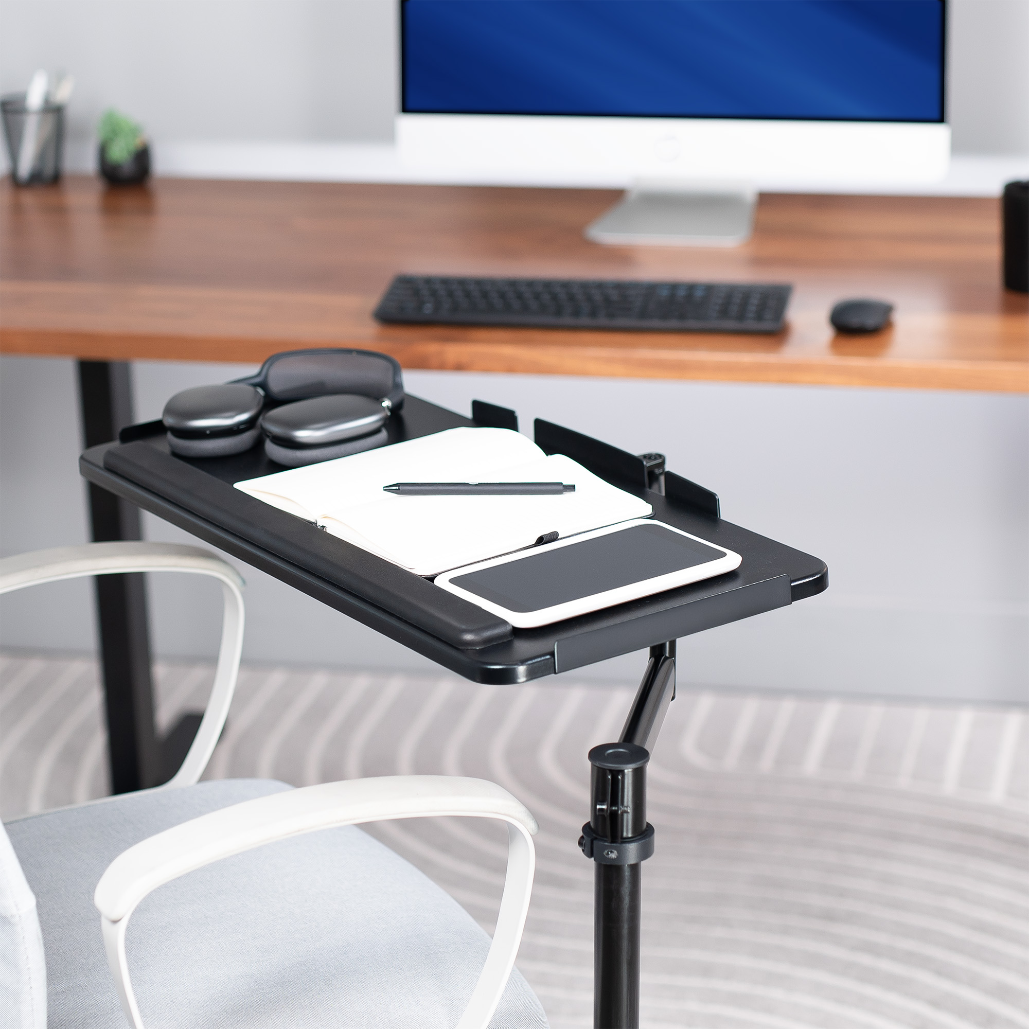 VIVO Premium Office Chair Mounted 26" x 12" Full Motion Keyboard and Mouse Tray