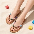 thumbnail image 5 of BERANMEY Women’s Beaded Flip Flops for Women Boho Dressy Summer Slide Sandals Flip Flops Comfortable Womens Flip Flops for Beach, Vacation & Walking, 5 of 8