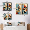 thumbnail image 4 of Designart "Abstract Circular Geometrics in Retro Bliss IV" Modern Geometric Wall Art Set Of 2 - Modern Yellow Gallery Set For Office Decor, 4 of 6