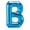 Blue "B", variant on PMU 34-Inch Letter "A" Shape Mylar Balloon, Magenta Pkg/1