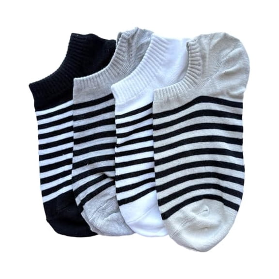Eryueer Womens Cute No Show Socks 4/5/6/7/8 Pairs - Aesthetic Non Slip Invisible Low Cut for Flats Loafers Breathable Soft