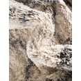 thumbnail image 4 of Unique Loom Hygge Shag Collection Area Rug - Trellis (8' Square Beige/Gray), 4 of 7