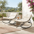 thumbnail image 4 of Ktaxon Rocking Chair with Cushion for Indoor Patio Lounge Rocker, Off-White, 4 of 9