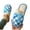 Sky Blue, variant on Fnooota Womens Fuzzy Slippers, Warm Plaid Winter Non Slip House Slippers Home Shoes Pink Size 10-10.5