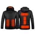 thumbnail image 2 of Abrigo Calentado Chaqueta con capucha con calefacción eléctrica 9 áreas USB a prueba de viento cálido abrigo térmico para hombre (L) Likrtyny  Para Estrenar, 2 of 9