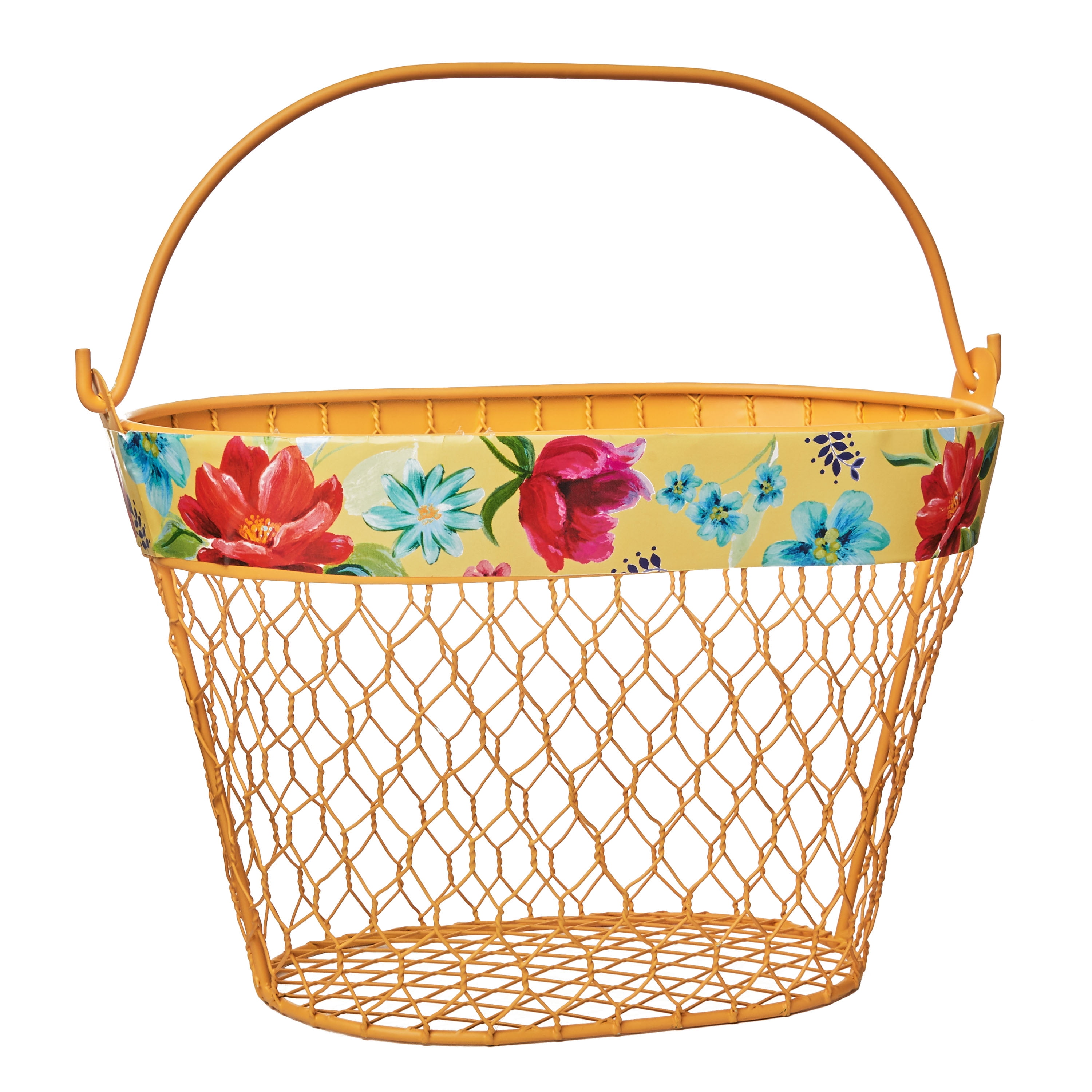 The Pioneer Woman Yellow Chicken Wire Basket Brickseek