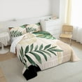 thumbnail image 3 of Manfei Green Monstera Palm Bedding Comforter Set,Tropical Botanical Leaves Twin Comforter Sets,Modern Minimalist Aesthetic Bedding Set For Kids,Super Cozy Room Decor Reversible,2 Pieces, 3 of 8
