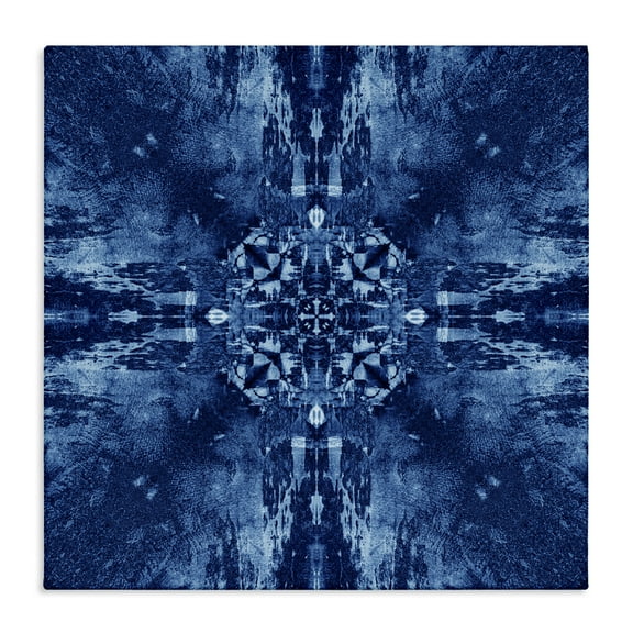 Stupell Industries Mosaic Tie Dye Motif Abstract Painting Wrapped Canvas Art Print Wall Art, 17 x 17