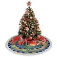 thumbnail image 4 of Falda para árbol de Navidad FREEHOTU, círculo de plumas de pavo real, 36 pulgadas, 4 of 4