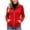 Red, variant on DailyTrove Women's Ribbed Knit Zip Up Jacket Long Sleeve Stand Collar Casual Outerwear with Pockets