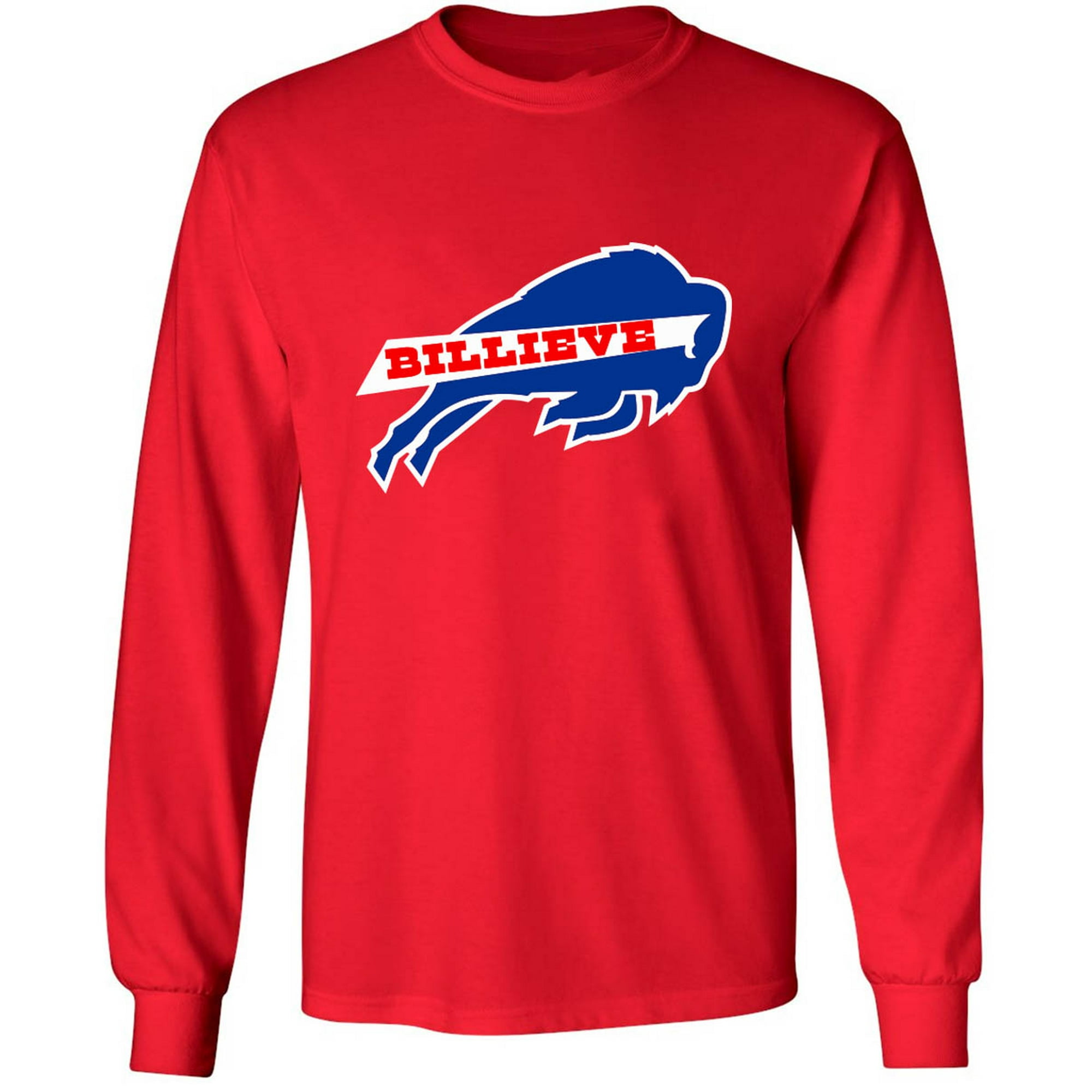 Shedd Shirts Long Sleeve Red Bills Billieve Josh Allen Stefon Diggs T-Shirt Youth XL, Boy's, Size: Youth XL(18-20)