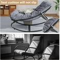 thumbnail image 7 of Garvee Outdoor Rocking Papasan Chair, Nursery Lounge Chair with Thick Cushions, Modern Rocking Chairs for Bedroom, Living Room, Porch, Garden, Lawn, Grey, 7 of 7