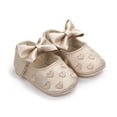 thumbnail image 6 of hengsof Infant Girls Soft Sole First Walking Shoes with Adorable Bow, Breathable Non Slip Crib Shoes for Babies 0-12 Months, Spring Fall Baby Girl Princess Shoes, 6 of 7