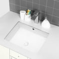 thumbnail image 4 of 22"x15.5" White Ceramic Rectangular Undermount Bathroom Sink with Overflow, 4 of 6