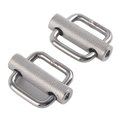 thumbnail image 1 of 2Pcs Slide Buckle 316 Stainless Steel Rectangle Adjustable Knurled Roller Belt Buckles for Fasteners Strap Backpack DIY Webbing Accessories, 1 of 8