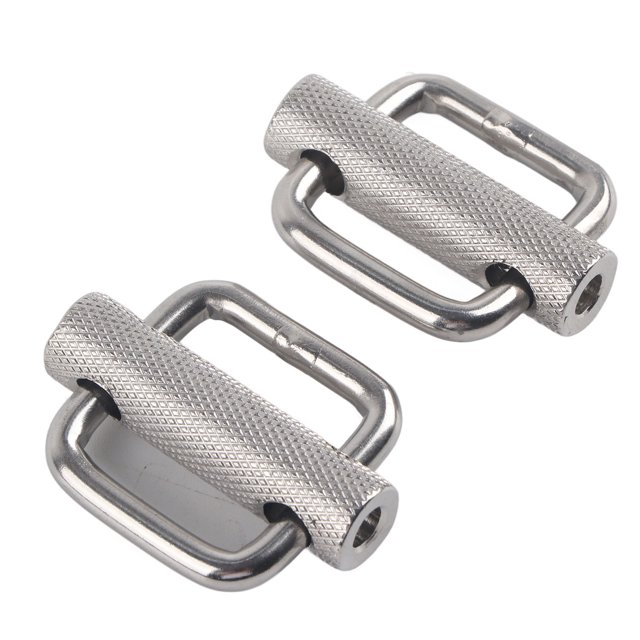 2Pcs Slide Buckle 316 Stainless Steel Rectangle Adjustable Knurled Roller Belt Buckles for Fasteners Strap Backpack DIY Webbing Accessories