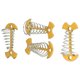 thumbnail image 4 of 4pcs Fishbone Tent Nails Aluminum Alloy Stainless Steel Extended Plank Floor Canopy Stakes with Spring Gold, 4 of 5