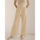thumbnail image 4 of Pantalones de Yoga de Pierna para Mujer, Holgados y Cómodos, de Cintura Alta, con Bolsillos. Albaricoque L, 4 of 9