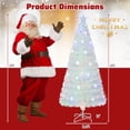 thumbnail image 3 of Gymax 6 FT Pre-lit Optical Fiber Christmas Tree White Xmas Tree w/ 36 Colorful LED Lights, 3 of 10