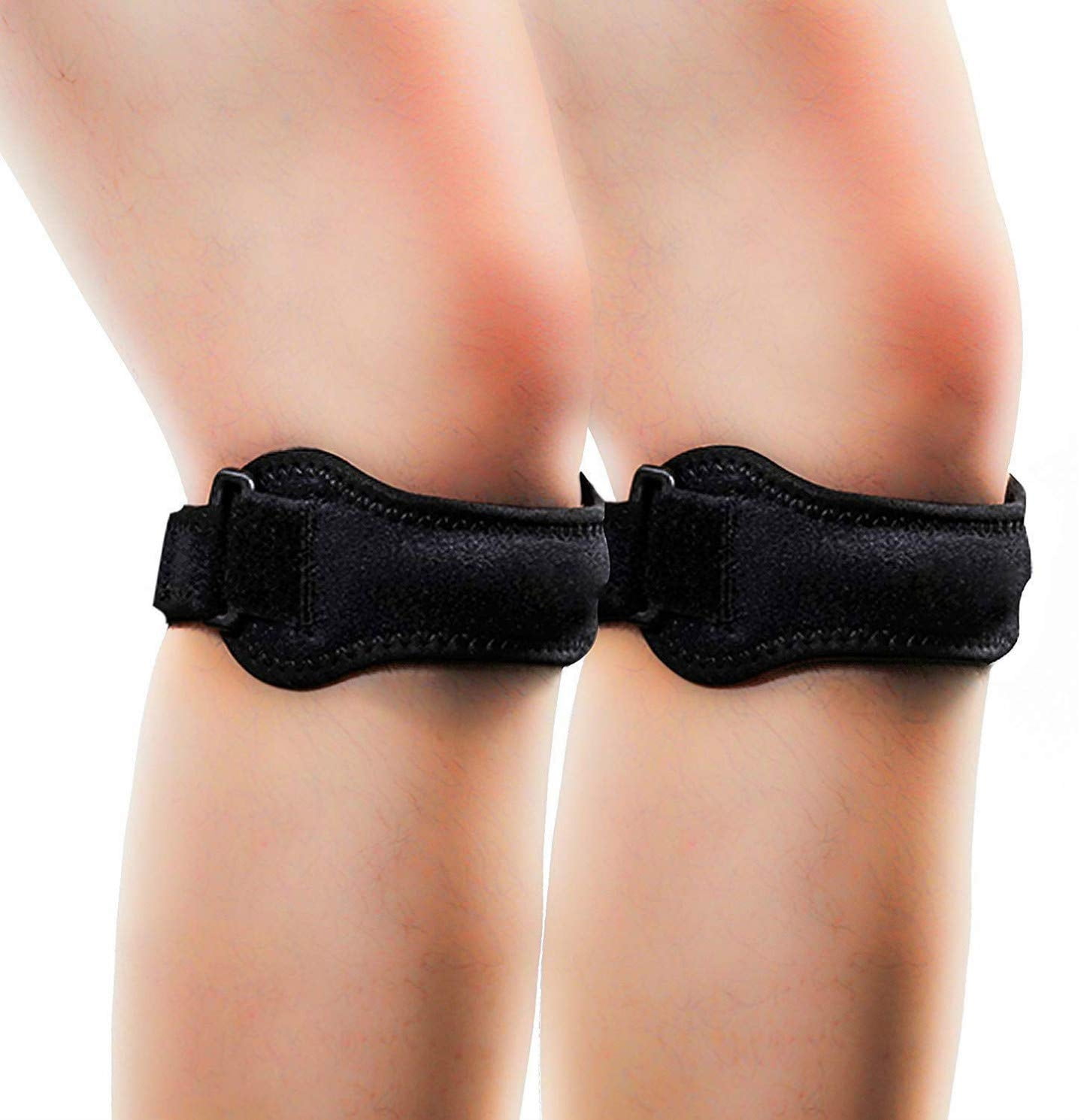 2 Pack Knee Pain Relief & Patella Stabilizer Knee Strap, Patellar Tendon Support Strap, Knee Brace for Running, Hiking, Soccer, Basketball, Jumpers Knee, Tennis, Volleyball & Squats