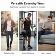 thumbnail image 6 of COUVER Men's Cotton Ribbed Undershirt A-Shirt 3-Pack New Black 3X-Large, 6 of 6