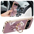 thumbnail image 4 of ELEHOLD Case for Google Pixel 9 Pro XL,Luxury Plating TPU Lightweight Case with Ring Magnetic Stand,Purple, 4 of 6