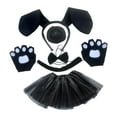 thumbnail image 2 of Diadema y cola con orejas de perro, disfraz de Halloween para niños, actuaciones de disfraces Negro con vestido Yinane Diadema de cola de disfraz, 2 of 8